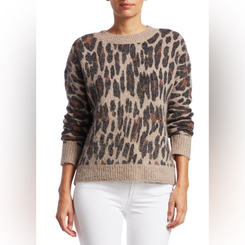 BEAUTIFUL ALPACA WOOL RAILS Fuzzy Sweater Lana Spotted Hazel Leopard Cheetah